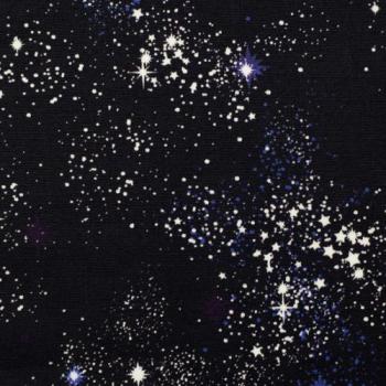 Baumwolldruck Sternen Universum Blau von Swafing